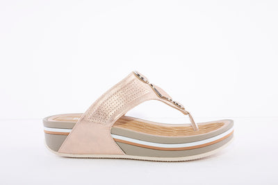 PROPET - WW1500 GLITTER TOE-POST MULE - ROSE GOLD