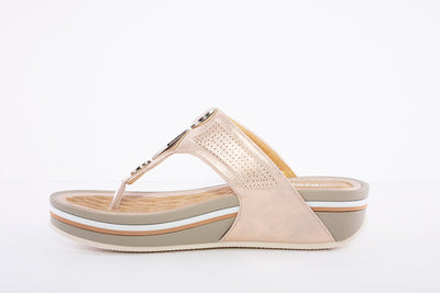 PROPET - WW1500 GLITTER TOE-POST MULE - ROSE GOLD