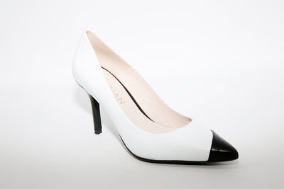 MARIAN - 3114 Leather High Heel White/Black Shoe