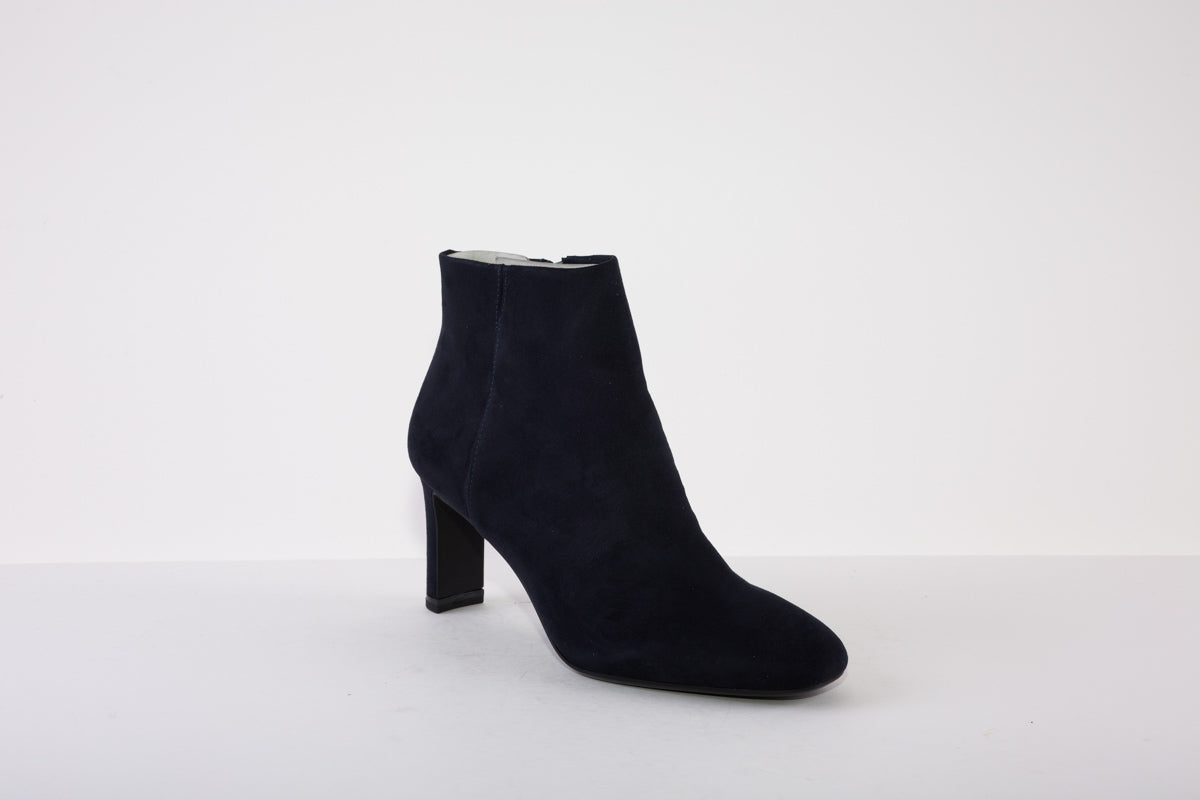 TAMARIS 25334-805 HIGH HEEL ZIP ANKLE BOOT - NAVY SUEDE