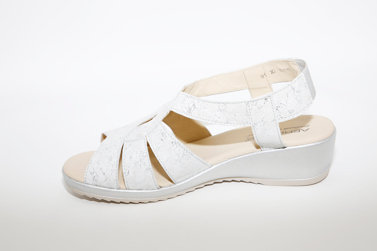 AEROBICS - 6375 WEDGE SANDAL - SILVER