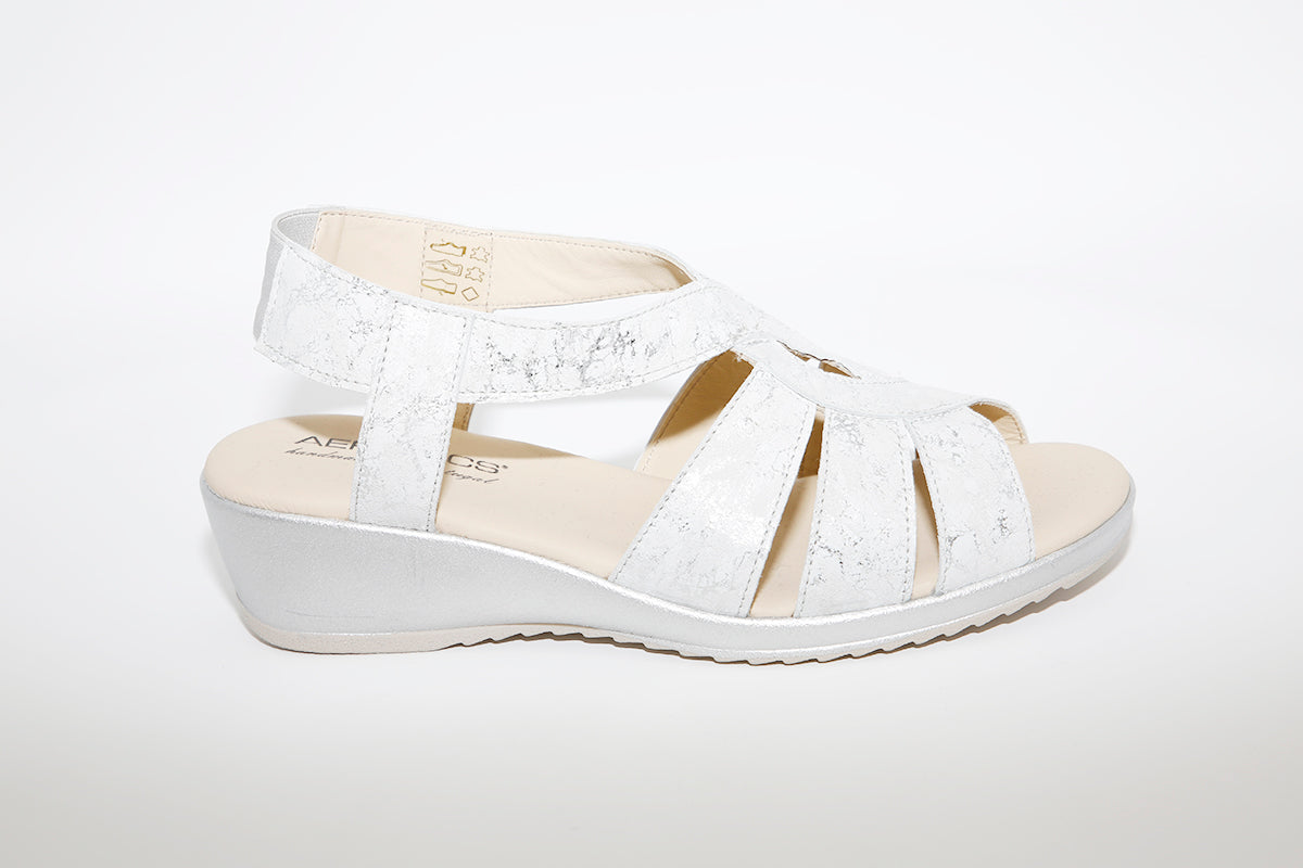 AEROBICS - 6375 WEDGE SANDAL - SILVER