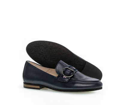 GABOR - 42.433.26 LOW HEEL LOAFER - NAVY LEATHER