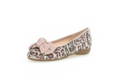 GABOR - 44.163.34 FLAT POMP - PINK LEOPARD