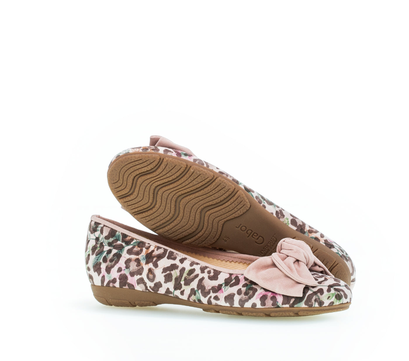 GABOR - 44.163.34 FLAT POMP - PINK LEOPARD