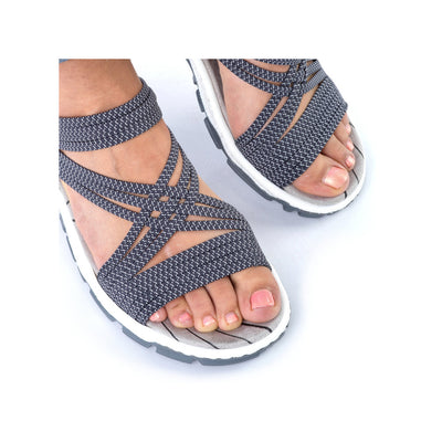 RIEKER - 68888-14 FLAT STRAP SANDAL - NAVY COMBI