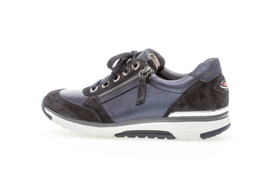 GABOR 76. 973.36 - LACED ROLLINGSOFT SHOE WITH ZIP - NAVY