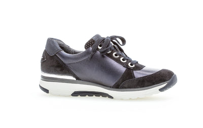 GABOR 76. 973.36 - LACED ROLLINGSOFT SHOE WITH ZIP - NAVY