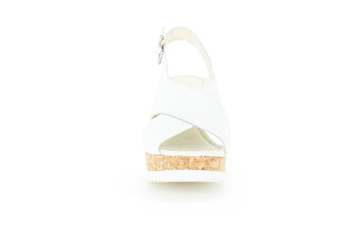 GABOR - 85.791.21 HIGH WEDGE SANDAL - WHITE