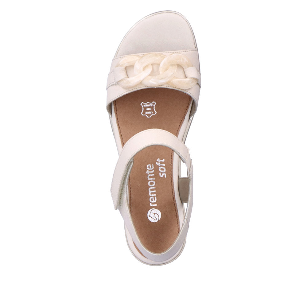 REMONTE - D6459-60 MEDIUM WEDGE SANDAL - BEIGE