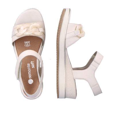 REMONTE - D6459-60 MEDIUM WEDGE SANDAL - BEIGE