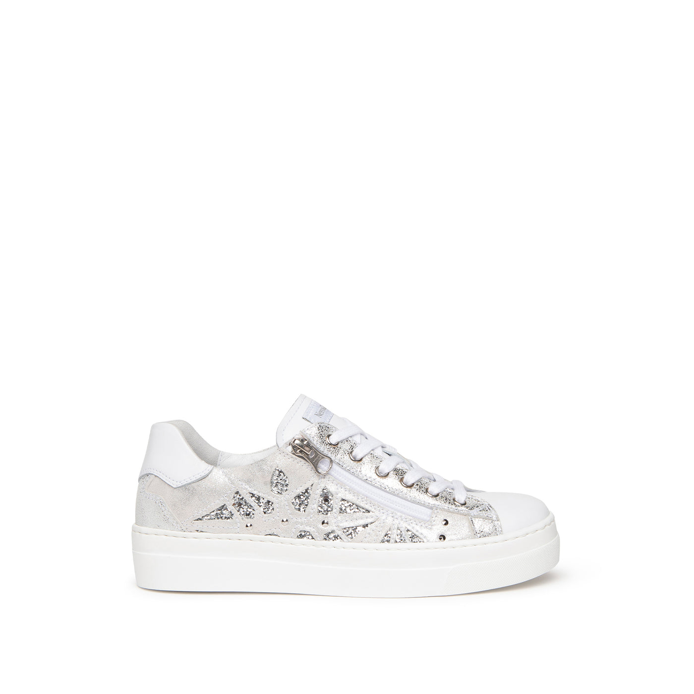 NeroGiardini - E306512D 707 LACED FASHION SHOE - WHITE/SILVER