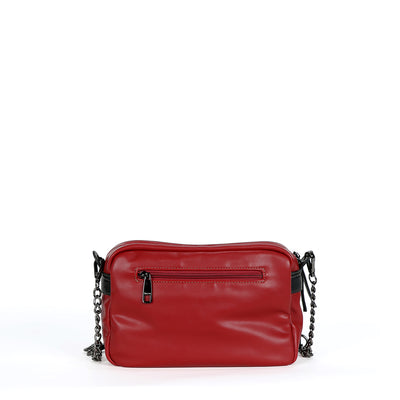 BINNARI - OLIVA SMALL CROSSBODY BAG WITH ADJUSTABLE STRAP - RED