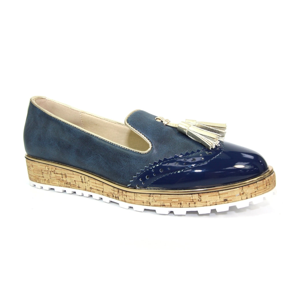 LUNAR - FLC200 LOW WEDGE SHOE - NAVY