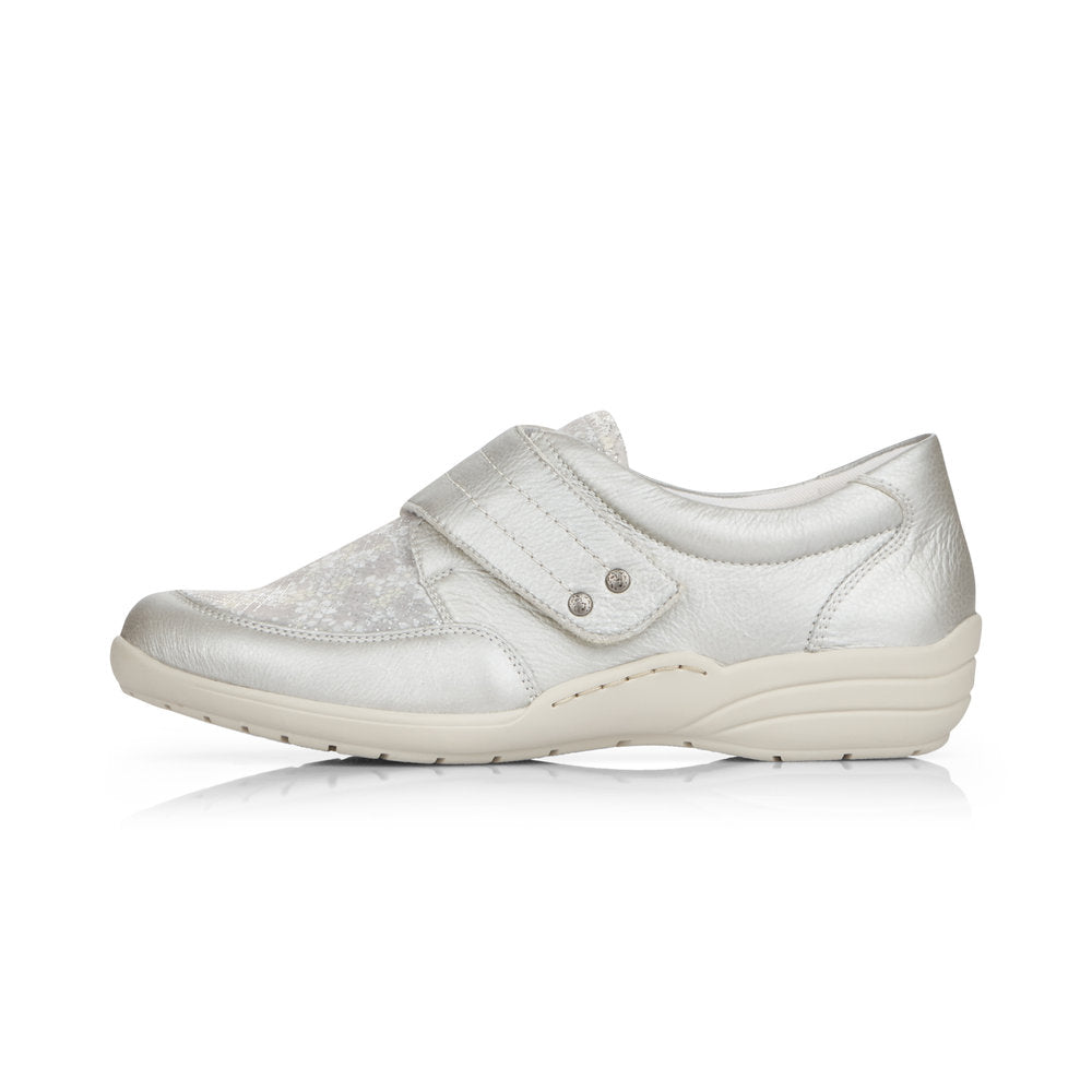 VELCRO COMFORT SHOE - SILVER