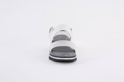 REPO - 83252 LOW WEDGE FASHION SANDAL - SILVER